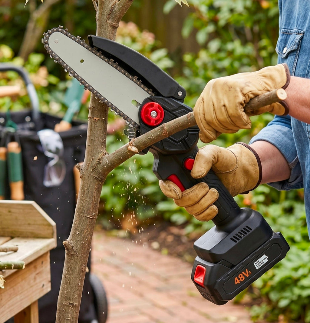 Mini Electric Cordless Chainsaw (1 Set 48v 24 Cm Long)
