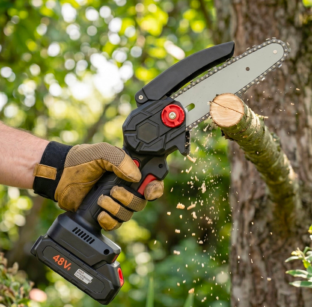 Mini Electric Cordless Chainsaw (1 Set 48v 24 Cm Long)