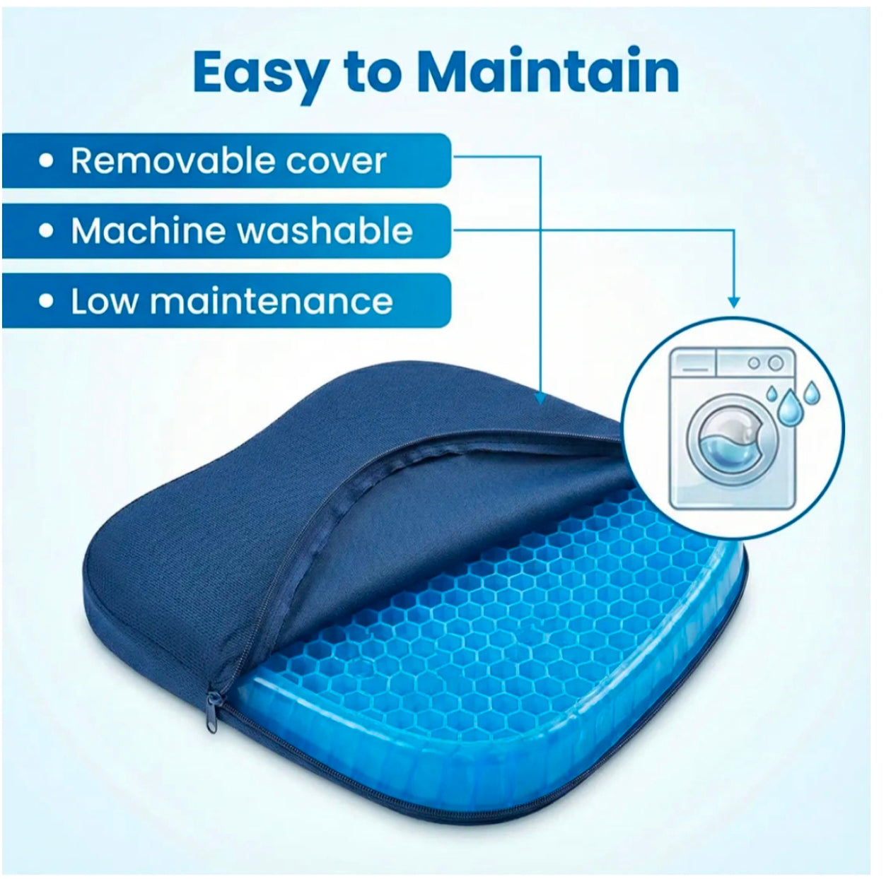 219 Cushion Seat Flex Pillow Gel Orthopedic Seat Cushion Pad (Egg Sitter)
