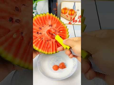 4 In 1 Stainless Steel Melon Baller Seed Remover Sorbet Dessert Ball Spoon Fruit Digging Spoon Double Sided Fruit Scooper Watermelon Baller Scoop
