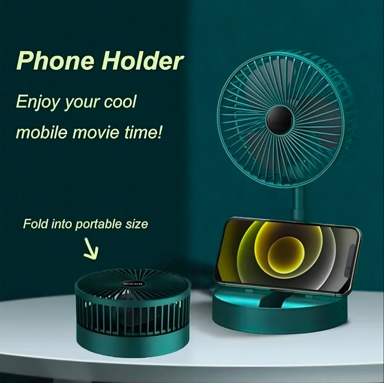 Table Fan High Speed – 2100 RPM Powerful rechargeable fan With 3 Speed Airflow | Noiseless portable fan for home,office,Kitchen| 1800 mAh charging battery fan for Desk