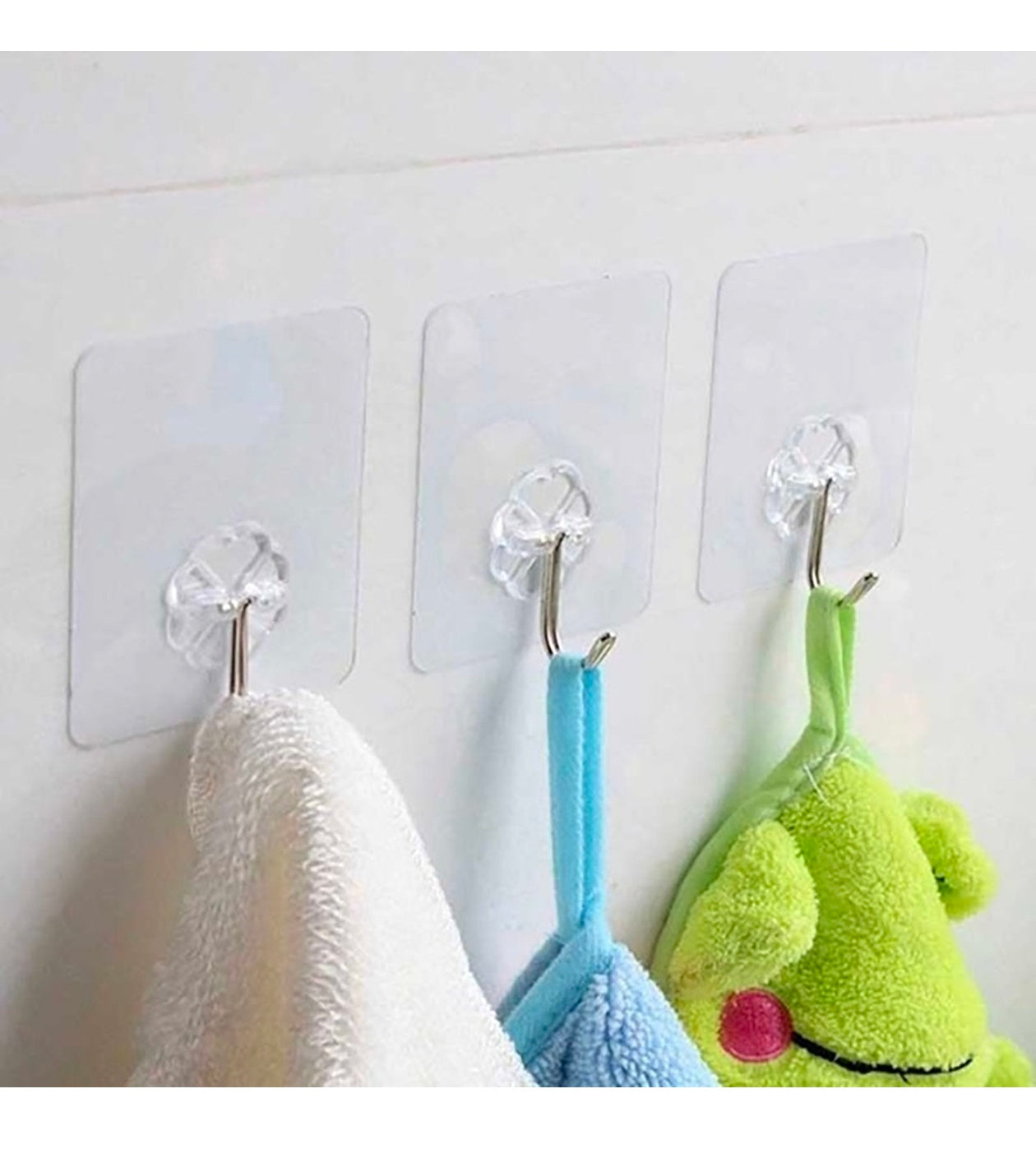 Heavy Duty Flower Adhesive Wall Hooks - (10 Pc  Set)