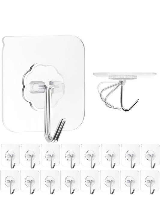 Heavy Duty Flower Adhesive Wall Hooks - (10 Pc  Set)